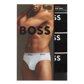 Three-Pack Solid Logo Briefs