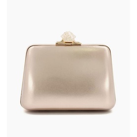 Become Embellished Clasp Clutch Bag