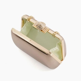 Become Embellished Clasp Clutch Bag