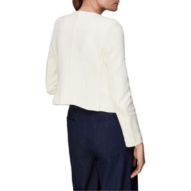 Collarless Jersey Jacket