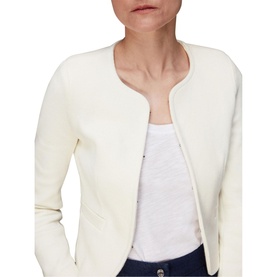 Collarless Jersey Jacket
