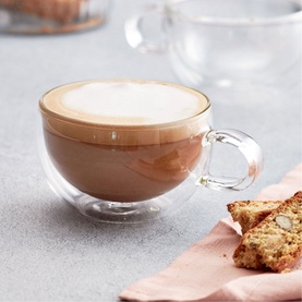Duo Set of Two Cappuccino Glasses 250ml