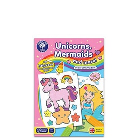 Unicorns and Mermaids Sticker Colouring Book
