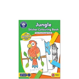 Jungle Sticker Colouring Book