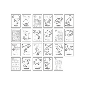 Dinosaur Sticker Colouring Book