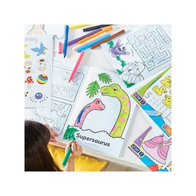 Dinosaur Sticker Colouring Book