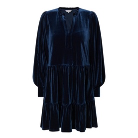 Viggase Long-Sleeve Velvet Mini Dress