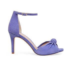 Suede Knotted Heeled Sandals