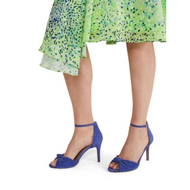 Suede Knotted Heeled Sandals