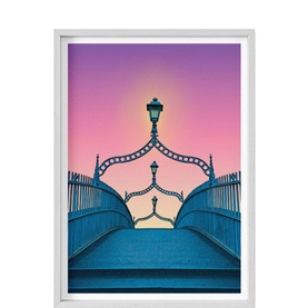 Dawn Dusk Ha'Penny Bridge Framed Print