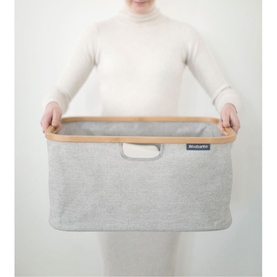 Foldable Laundry Basket, 40L - Grey