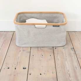 Foldable Laundry Basket, 40L - Grey