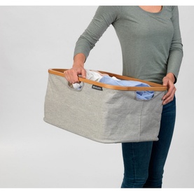 Foldable Laundry Basket, 40L - Grey