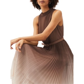 Simara Ombre Pleated Midi Dress