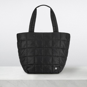 Quilted Grid Tote Bag