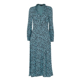 Fuzzy Leopard Midi Dress