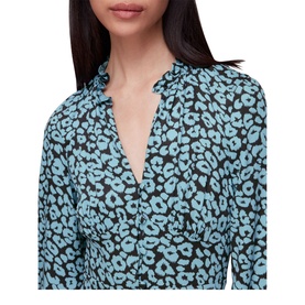 Fuzzy Leopard Midi Dress