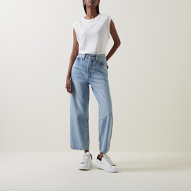 Ribcage Cropped Super-High Rise Straight Leg Jeans