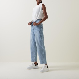 Ribcage Cropped Super-High Rise Straight Leg Jeans