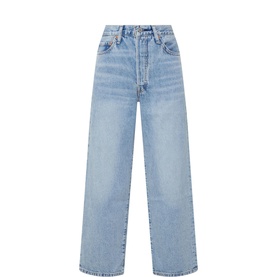 Ribcage Cropped Super-High Rise Straight Leg Jeans