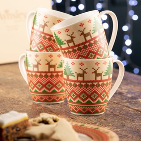 Christmas Jumper Mugs Set of 4