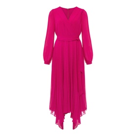 Petite Petra Pleated Wrap Dress