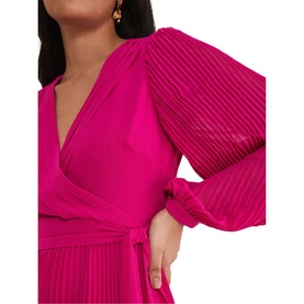 Petite Petra Pleated Wrap Dress