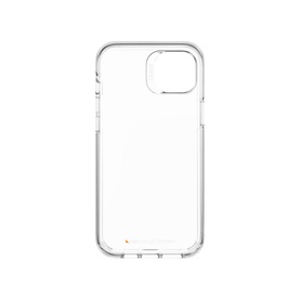 Zagg Gear4 Crystal Palace iPhone 14 Plus case in clear transparent hard shell with raised edges and camera cutout