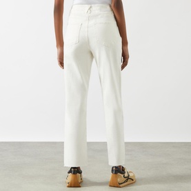 Stella Raw Hem Straight Leg Jeans