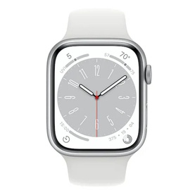 Watch Series 8 45mm Silver White Sport Band