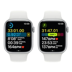 Watch Series 8 45mm Silver White Sport Band