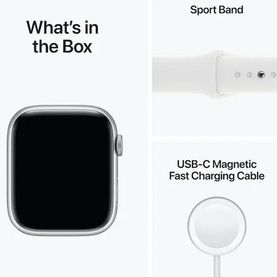 Watch Series 8 45mm Silver White Sport Band