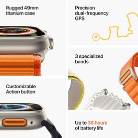 Watch Ultra 49mm Titanium White Ocean Band