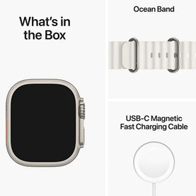 Watch Ultra 49mm Titanium White Ocean Band