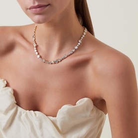 Gold Vermeil Cubic Zirconia Necklace