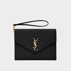 Cassandre Matelass&eacute; Embossed Leather Flap Pouch