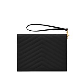 Cassandre Matelass&eacute; Embossed Leather Flap Pouch