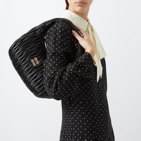 Wander Matelass&eacute; Nappa Leather Small Hobo Bag