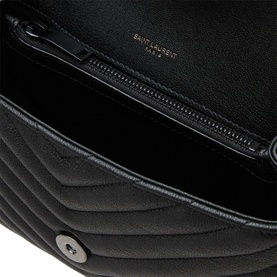 College Quilted Leather Medium Chain Bag