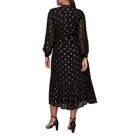 Dobby Metallic Midi Dress
