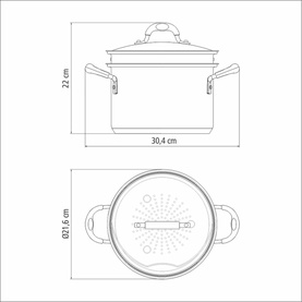 Stainless Steel Two Piece Steamer Set