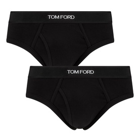 Two-Pack Logo-Waistband Briefs
