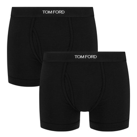 Two-Pack Logo-Waistband Boxers