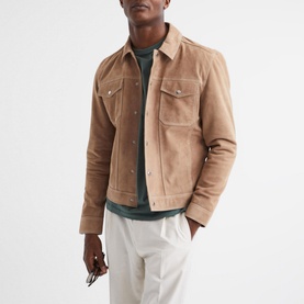 Noa Suede Button-Through Jacket