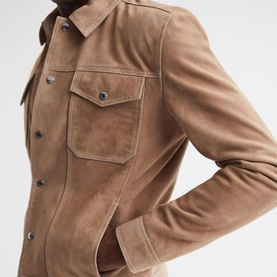Noa Suede Button-Through Jacket