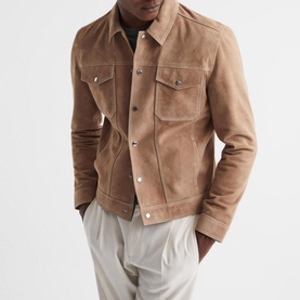 Noa Suede Button-Through Jacket