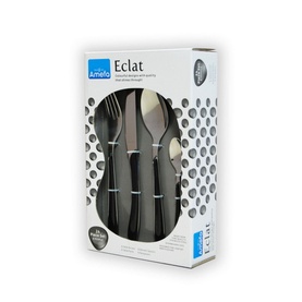 Eclat Black 24 Piece Cutlery Set