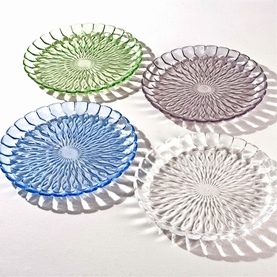 Jellies Set of 4 Centre Plates Smoked Black