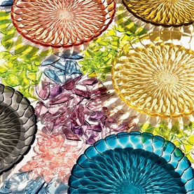 Jellies Set of 4 Centre Plates Smoked Black