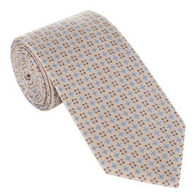 Geometric Print Silk Tie